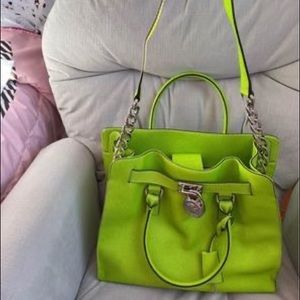 Large MK saffiano leather hamilton bag
